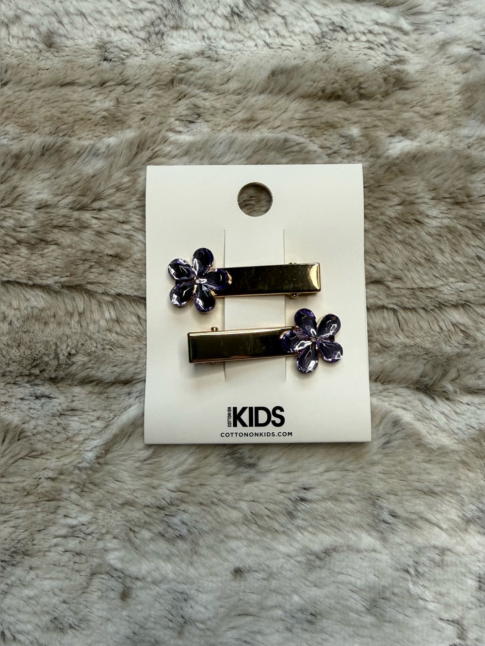 *NWT* Cotton On Kids’ Lilac Flower Hair Clips Set